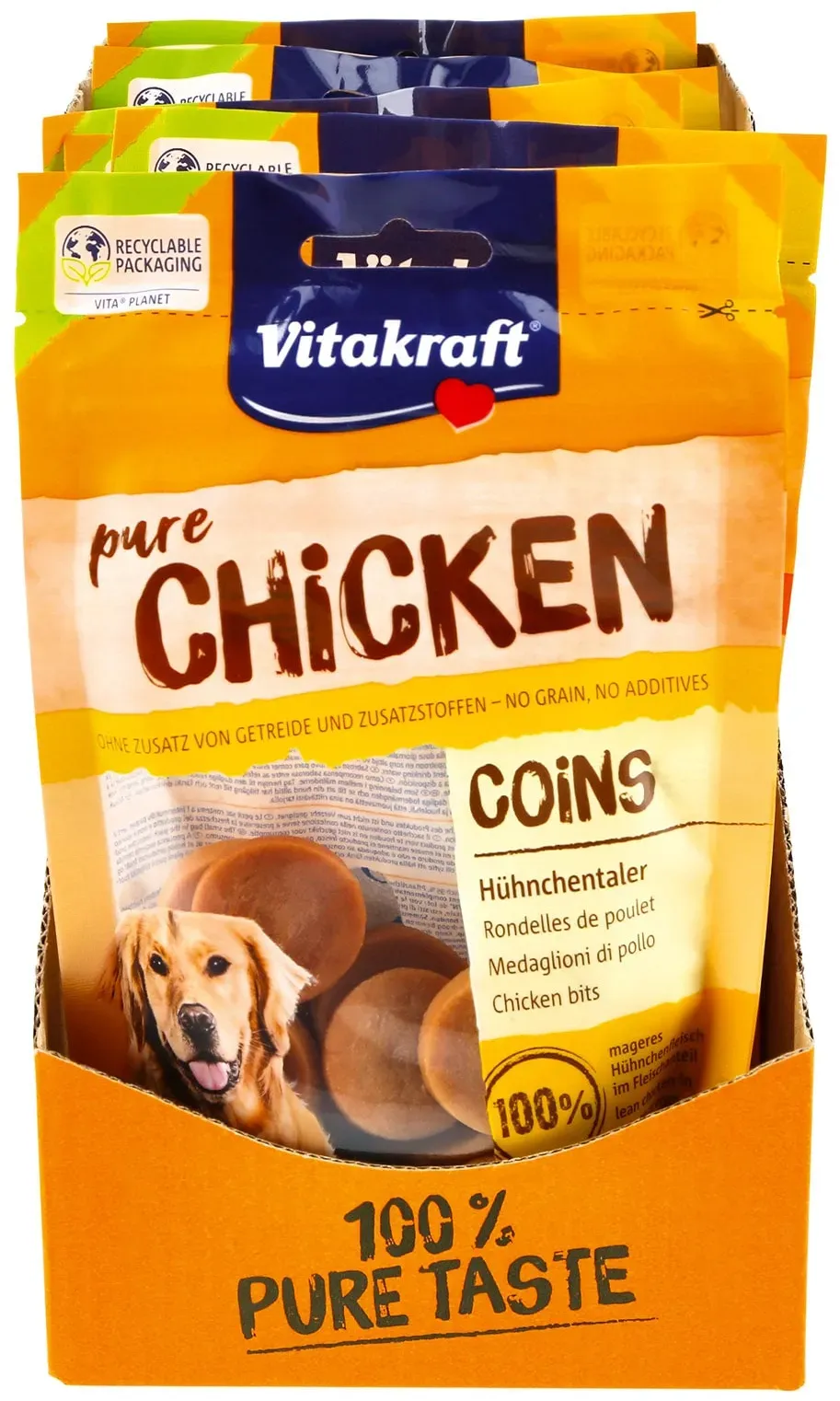 Vitakraft Chicken Hühnchentaler 80 g, 8er Pack