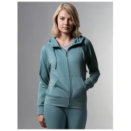 TRIGEMA Damen, Kapuzen-Sweatjacke mit Reißverschluss Seegras XXL, - XXL