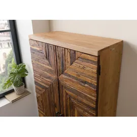 MASSIVMOEBEL24.DE Vitrine LYON 90 x 40 x 180 cm Beige
