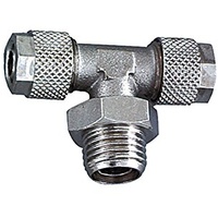 Riegler T-Einschraubverschraubung, drehbar, G 1/4 a., für Schlauch 8/6