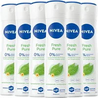 BEIERSDORF NIVEA Deodorant Fresh Pure Deo Spray, 6 x