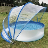 Steinbach Pooldach 440 x 220 cm Cabrio Dome | blau