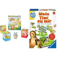 Ravensburger 20916 - Mein erstes Lotti Karotti & 24731 - Mein Tier zu Mir - Puzzelspiel für die Kleinen - Spiel für Kinder ab 1 und 1/2 Jahren