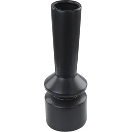 Beliani Blumenvase PEANIA Keramik 30 cm Schwarz