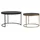 BIZZOTTO Couchtisch Yamir 2er-Set aus Metall und Glas, modern, rund, schwarz gold, vielseitig für Dein Wohnzimmer