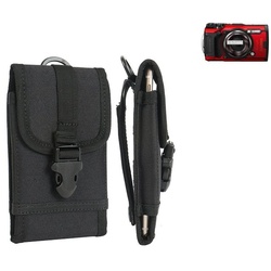 K-S-Trade Kameratasche für Olympus TOUGH TG-6, Kameratasche Gürteltasche Outdoor Gürtel Tasche Kompaktkamera schwarz
