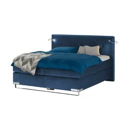 Musterring Boxspringbett Premiumversion Dubai ¦ blau ¦ Maße (cm): B: 197 H: 124