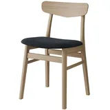Esszimmerstuhl HAMMEL FURNITURE "Mosbøl, Stuhl, Massivholz mit gepolstertem Sitz – robust & komfortabel", beige (, weiß pigmentiert lackiert, weiß pigmentiert lackiert, dunkelgrau), B:48cm H:79cm T:46cm, Massivholz, Stoff, Stühle, Esszimmerstuhl, Massivholz, gepolsterte Sitzfläche, versch. Farbvarianten
