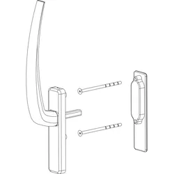 ATRIUM HS Griffgarnitur innen, TS 81-92 mm, Alu silber eloxiert