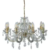 Searchlight 699-8 - Kristallkronleuchter an Kette MARIE Therese Hängelampe 8xE14