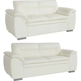 Cotta Polstergarnitur COTTA "Leandra", beige, Luxus-Microfaser, Sitzmöbel-Sets, Couchgarnitur, Set bestehend aus: 2-Sitzer & 2,5-Sitzer