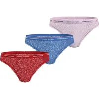 Tommy Hilfiger Underwear Bikinislip 3 PACK BIKINI LACE (EXT SIZES) (Packung, 3er-Pack) mit Tommy Hilfiger Logobund bunt S (36)