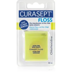 Curasept Dental Floss Ultra Fine Unwaxed ungewachste Zahnseide mit antibakteriellem Zusatz 50 m