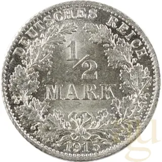 1/2 Mark Silbermünze Kaiserreich