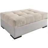 Collection AB Hocker Josy 98 x 41 x 68 cm Polyester Silbergrau/Natur