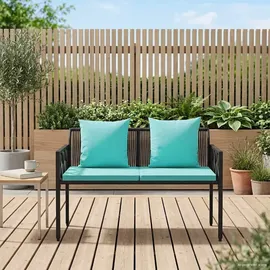 vidaXL 2-Seater 116 x 56 x 75 cm Schwarz