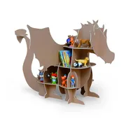 The Cardboard Co Kinder Regal Frankie der Drache in braun - geeignet für ca. 56 Tonies, Spielzeug oder Kinderbücher - 100% plastikfrei (Naturbraun)