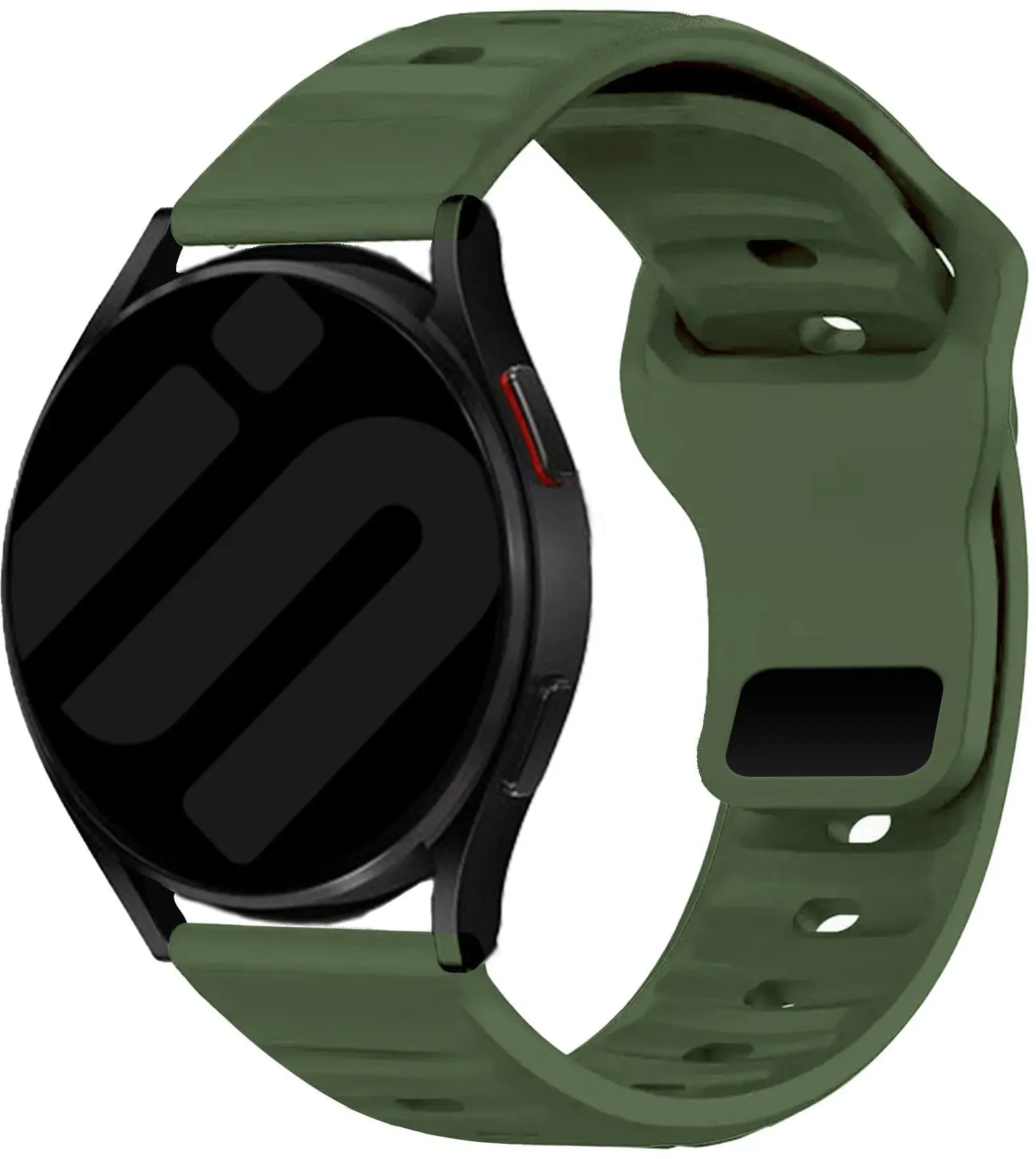 Strap-it Realme Watch 2 (Pro) Armband Silikon für Realme Watch 2  - Grün - Druckknopf Verschluss