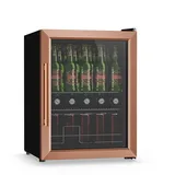 Klarstein Getränkekühlschrank Groß – 60L Glastürkühlschrank, 3–10°C, Doppelverglasung, 2 Metallablagen, Drehschalter, Flaschenkühlschrank