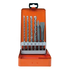 PROJAHN Hammerbohrer Meißel Set 6-tlg. (Ø 6, 8, 10, 12 mm, Spitz-, Flachmeißel)