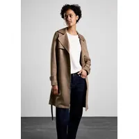 STREET ONE Velours-Look Trenchcoat - 46