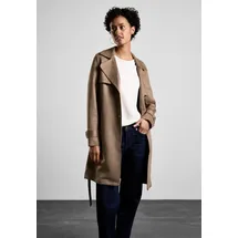 STREET ONE Velours-Look Trenchcoat - 46