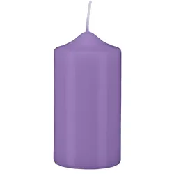 Kopschitz Kerzen Stumpen Kerzen Veilchen 25 x Ø 9 cm, 6 Stück getauchte Stumpenkerzen mit Spitzkopf in RAL Qualität