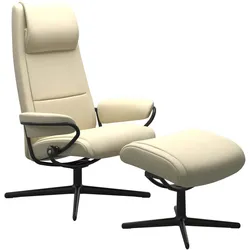 Stressless Sessel | Paris Cross Base Paloma Vanilla Matt Schwarz Hoher Rücken