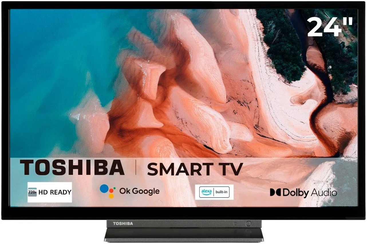 Toshiba 24WL3C63DA/2 LED-Fernseher (60 cm/24 Zoll, HD-ready, Smart-TV) schwarz
