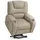 M MCombo Fernsehsessel 7252 Mikrofaser 91 x 106 x 77 cm Beigebraun elektrisch mit Massage & Heizung