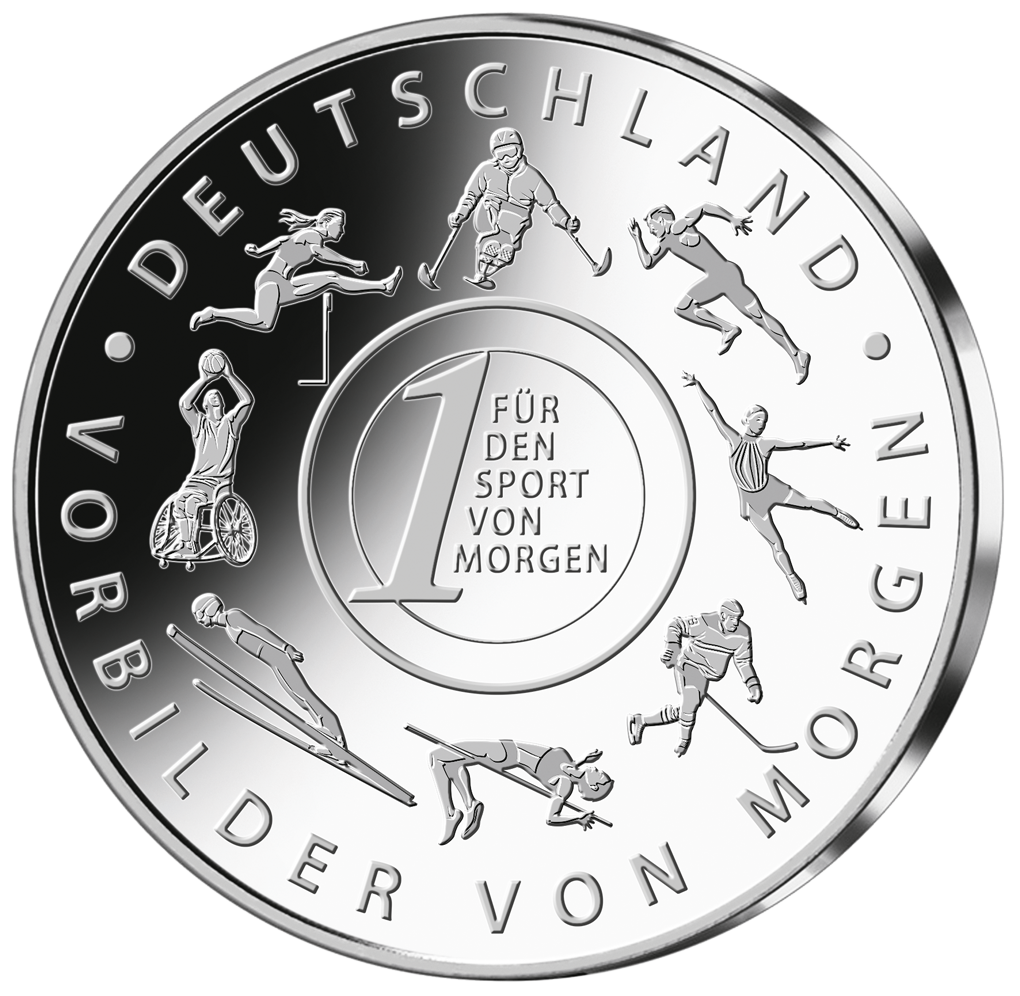 1 Euro für den deutschen Sport – der Sporttaler aus edlem Silber!