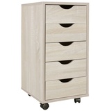 KADIMA DESIGN Rollcontainer, 5 Schubladen, MDF-Holz, Büro/Wohnzimmer - Stilvoller Stauraum