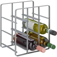 Relaxdays Weinregal 30 x 27,5 x 20 cm Grau