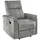 luma-home Relaxsessel 15126 Velours 78 x 100 x 90 cm Grau mit halbautomatischer Relaxfunktion