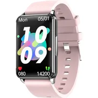 INF Smartwatch für Herren Damen, Smartwatch mit EKG, Puls, Blutsauerstoff, Messung von Schlaf, Lorentz-Streudiagramm, HRV-Überwachung, Wetterberi... - Rosa