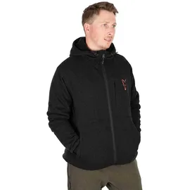 Fox International Collection Sherpa Reißverschlusspullover - Black / Orange - S