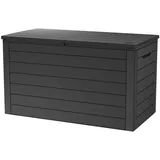 Keter Ontario Aufbewahrungsbox 570L Graphit – Wetterfeste Gartenbox in Holzoptik
