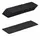 Relaxdays Schieferplatte 6er Set, längliche Servierplatten aus Schiefer, Servieren & Beschriften, 30x10 cm Anthrazit