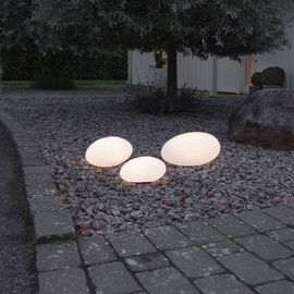 STAR TRADING LED-Solarleuchte Globy in Steinform, Länge 26,5 cm