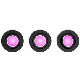 Philips Centura 3er Pack rund schwarz