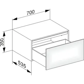 Keuco Edition 11 Sideboard 70 x 35 x 53,5 cm Weiß