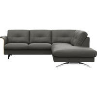 FLEXLUX Ecksofa Glow, super bequem durch hochwertigem Sitzaufbau mit Federkern, L-Form, Modernes skandinavisches Design grau