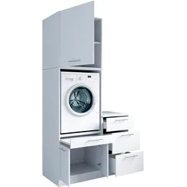 laundreezy Mehrzweckschrank-Set 118 x 238 x 68 cm Weiß