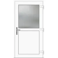 Kunststoff Nebeneingangstür nach Maß "PAULA-Q" Weiß RAL 9016 beidseitig außen öffnend DIN rechts