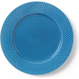 Lyngby Porcelæn Lyngby Rhombe Color Teller flach, Teller, blau