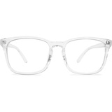 MAGIMODAC Blaulichtfilter Lesebrille groß Damen Herren Computerbrille Lesebrillen Sehhilfe Brille Computer-Lesebrillen mit/ohne Stärke (Transparent, 4.00) - M