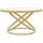 Barberpub Couchtisch Rund Weiß-Gold Holz 80 x 80 x 45 cm