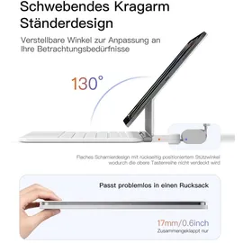 Inateck Magnetische Tastatur Hülle für iPad A16 11/10 Gen Weiß