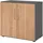 bümö Aktenschrank, Graphit, Nussbaum, Nachbildung,Nussbaum, 1 Fächer, Rechteckig, 80x74.8x42 cm, FSC Mix, Arbeitszimmer, Aktenschränke