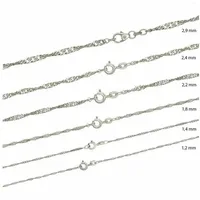 HOPLO Panzerkette Silberkette Singapurkette Länge 60cm - Breite 1,8mm - 925 Silber, Made in Germany silberfarben 60 cm Unisex